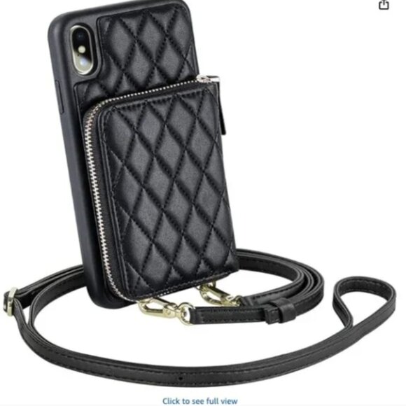 Kate Spade Case Apple iPhone 14 Pro Leopard Print Crossbody Faux Quilted Leather - Picture 12 of 16